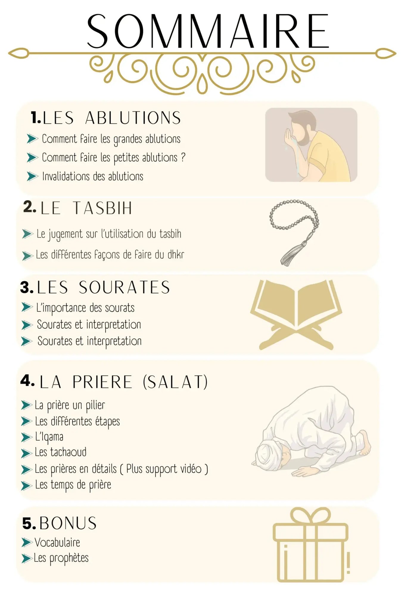 Tapis de prière : Pack Premières Prières - Le Marche d'Aladin